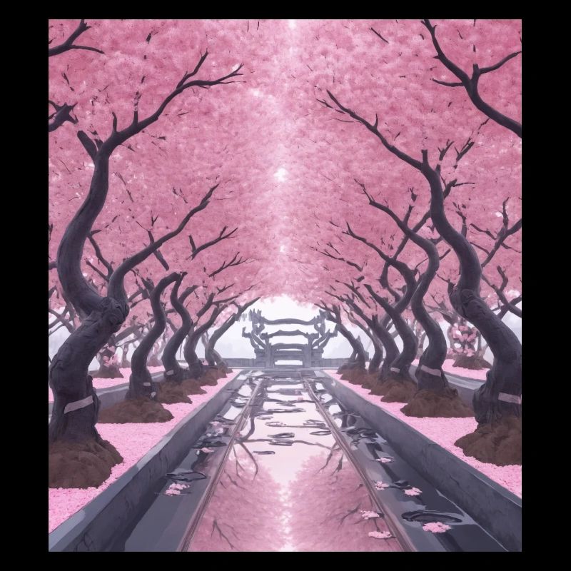 Cherry blossom tunnel