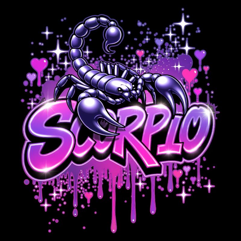 ♏ -Scorpio- Graffiti-style zodiac sign