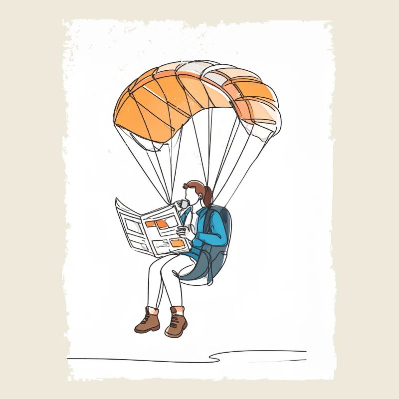 Luftfahrende Leser Illustration