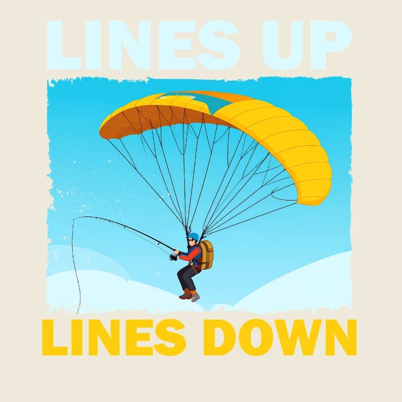 Crashing parachutist with banner