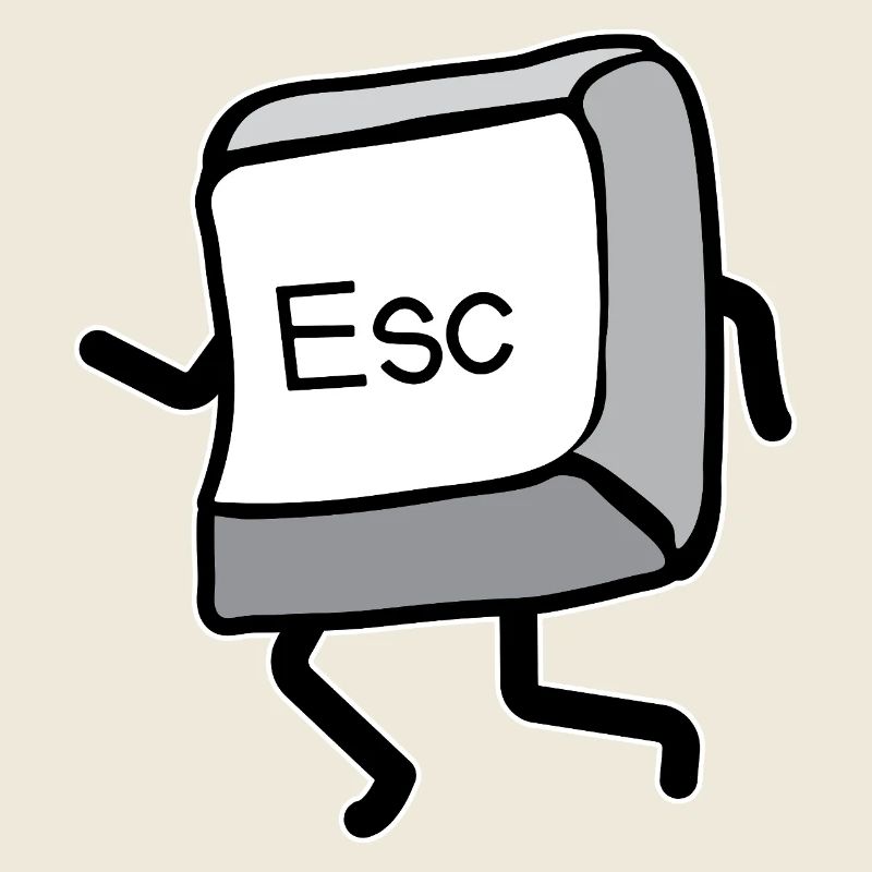 Cartoon Bewegung Esc-Taste