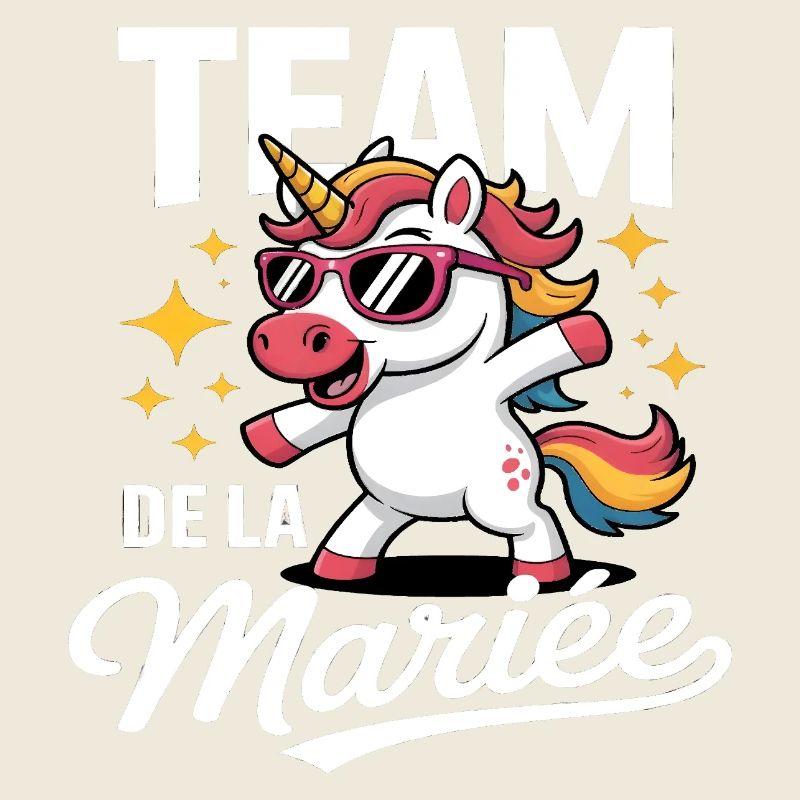 Team De La Mariée Humour EVJF Licorne Cadeau
