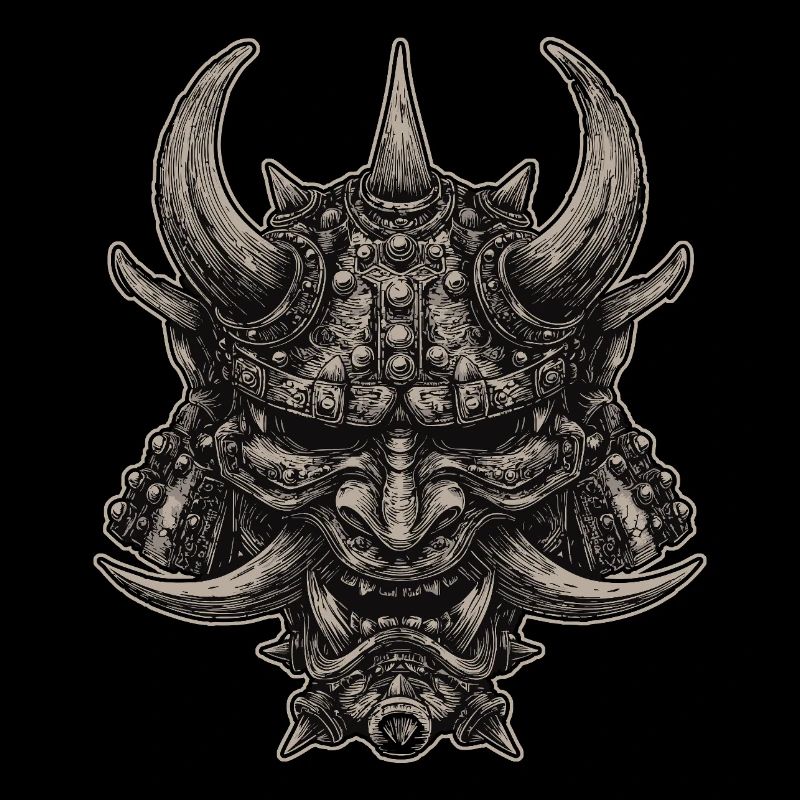 Demonic Samurai Helmet Oni Mask