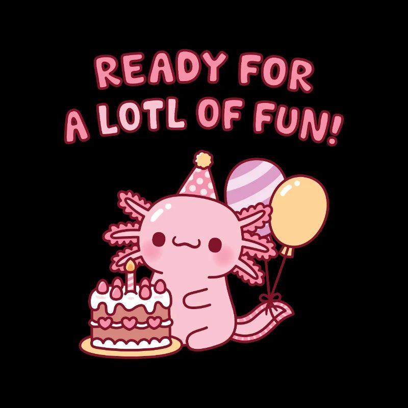 Süßer Axolotl-Geburtstag bereit für viel Spaß