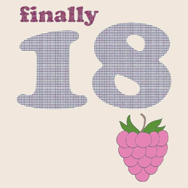 Endlich 18 – Beeren Plaid Design