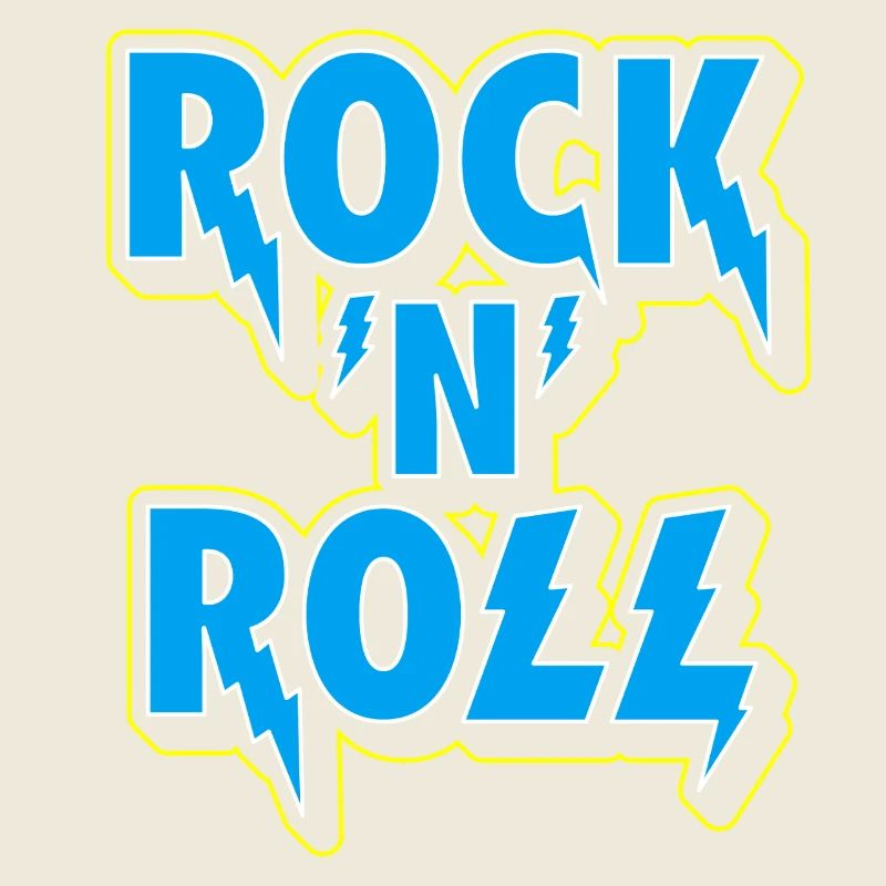 Rock 'n' Roll typografisches 3D-Logo