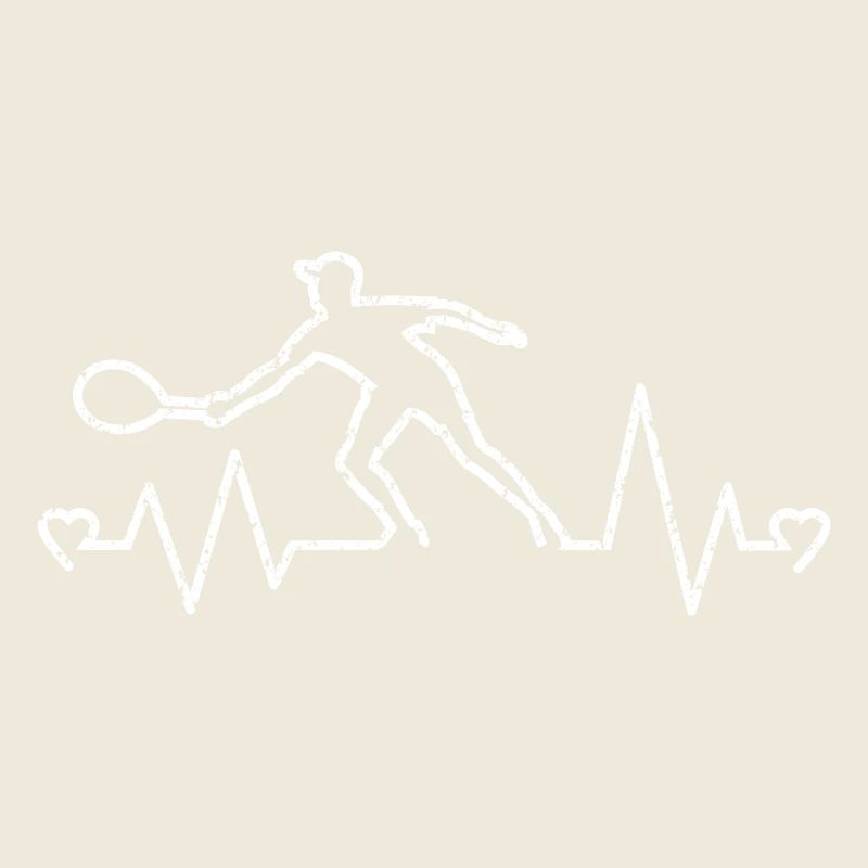 Herzfrequenz-Tennisspielerherzen Design