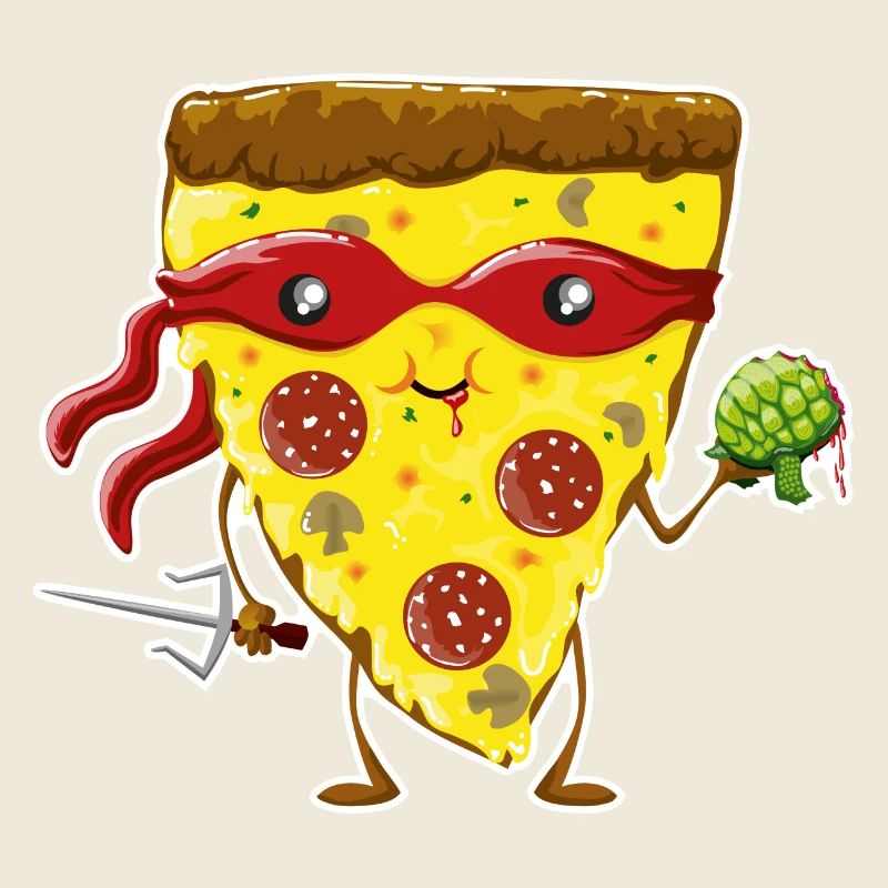 Ninja Pizza isst Schildkröte