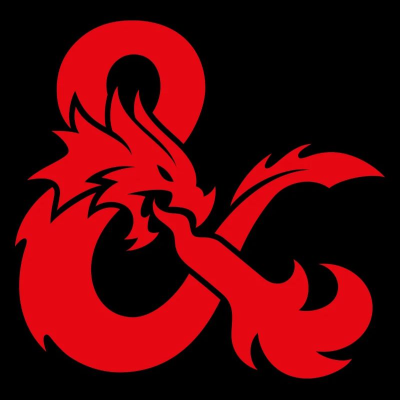 Dungeons And Dragons Petit Logo En Rouge