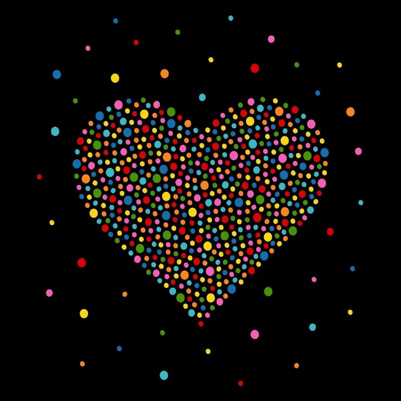 Coeur de confettis