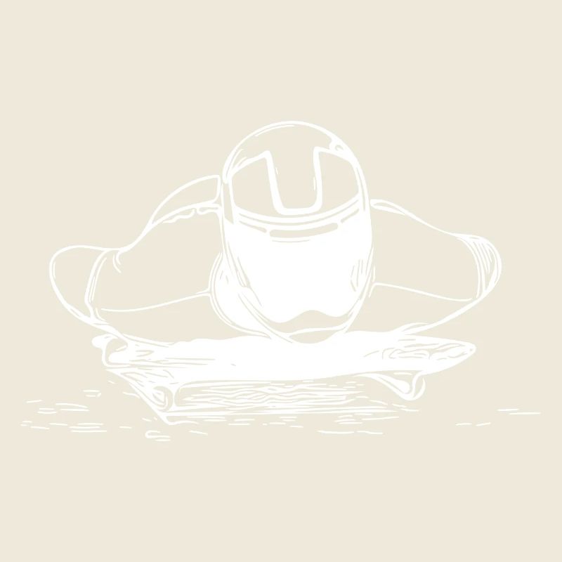 Brave cavalier squelette dans le canal de glace