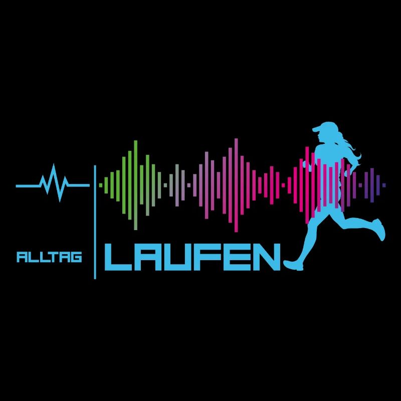 Läuferin - Alltags-Puls - good vibes (blau)