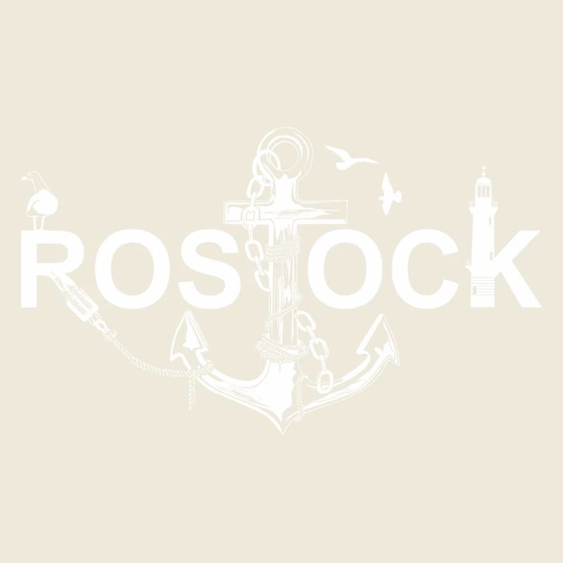 Rostock Schriftzug mit Anker