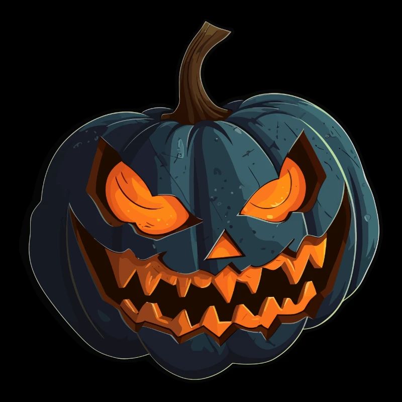 Kürbis mit gruseligen glühende Halloween Augen