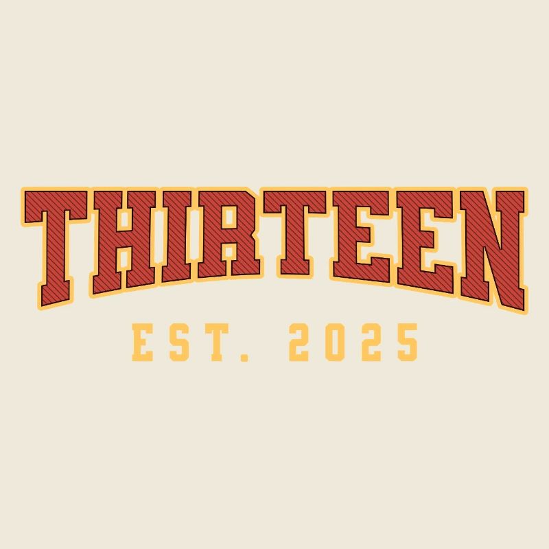 Treize Est. 2025 PNG 13e anniversaire