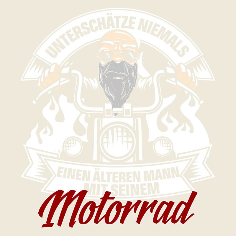 Alter Mann und Motorrad