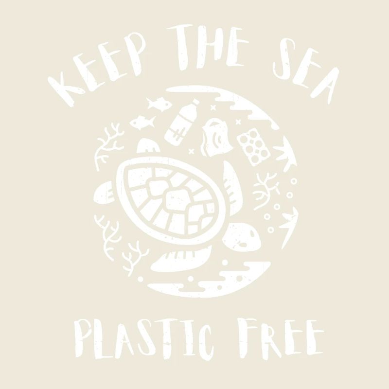 Keep Teh Sea Plastic Free Turtle Marine Scene