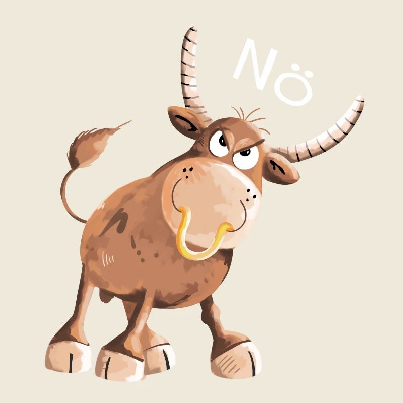 Nö Stier - Bulle- Kuh - Comic - Nein - Fun