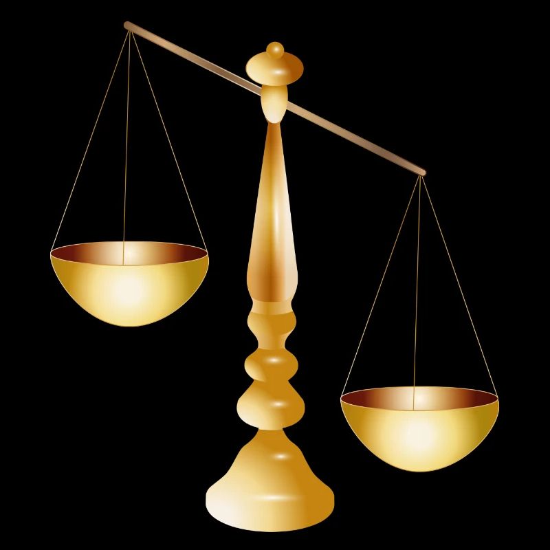 deux balances sur une poutre avec pied