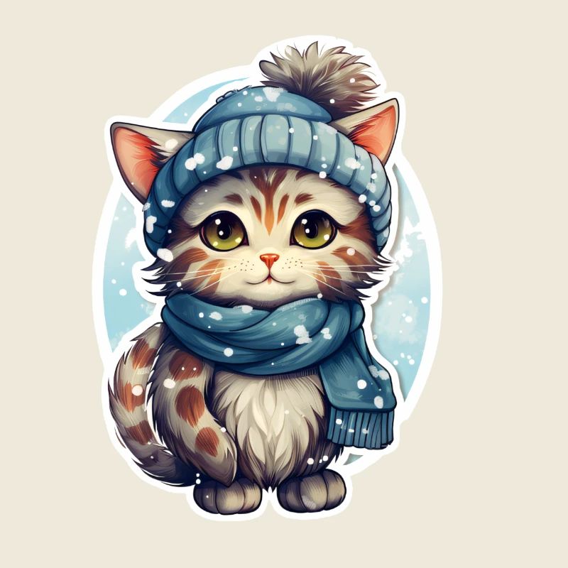 Cat in winter