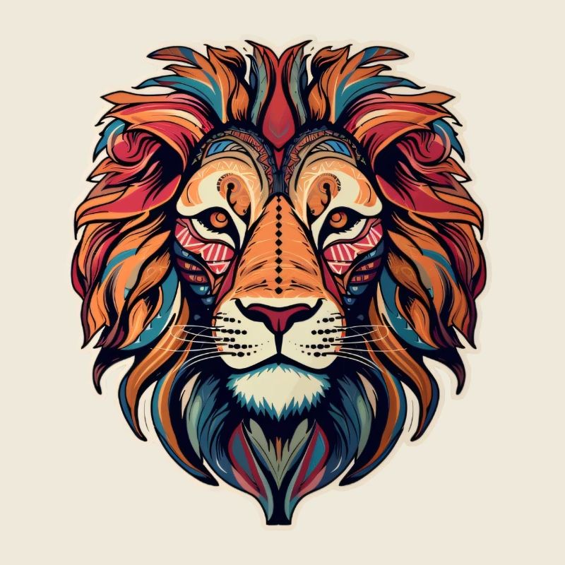 Löwenkopf psychedelisch