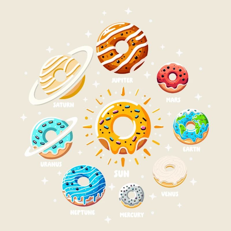Fun and Delicious Donut Solar System