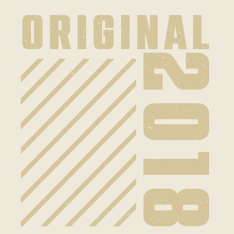 Original 2018 Authentic 2018 Vintage Bursdag