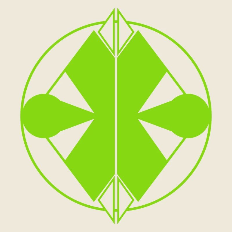 Logo Vert Moderne – Équilibre Naturel & Abstrait