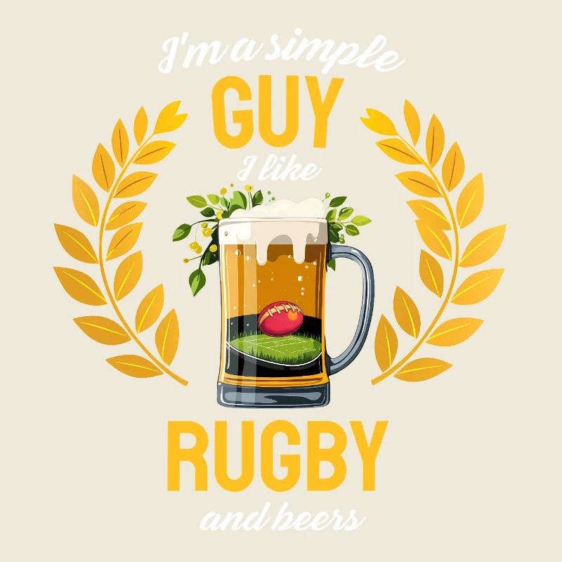 Einfacher Rugby-Bier-Typ