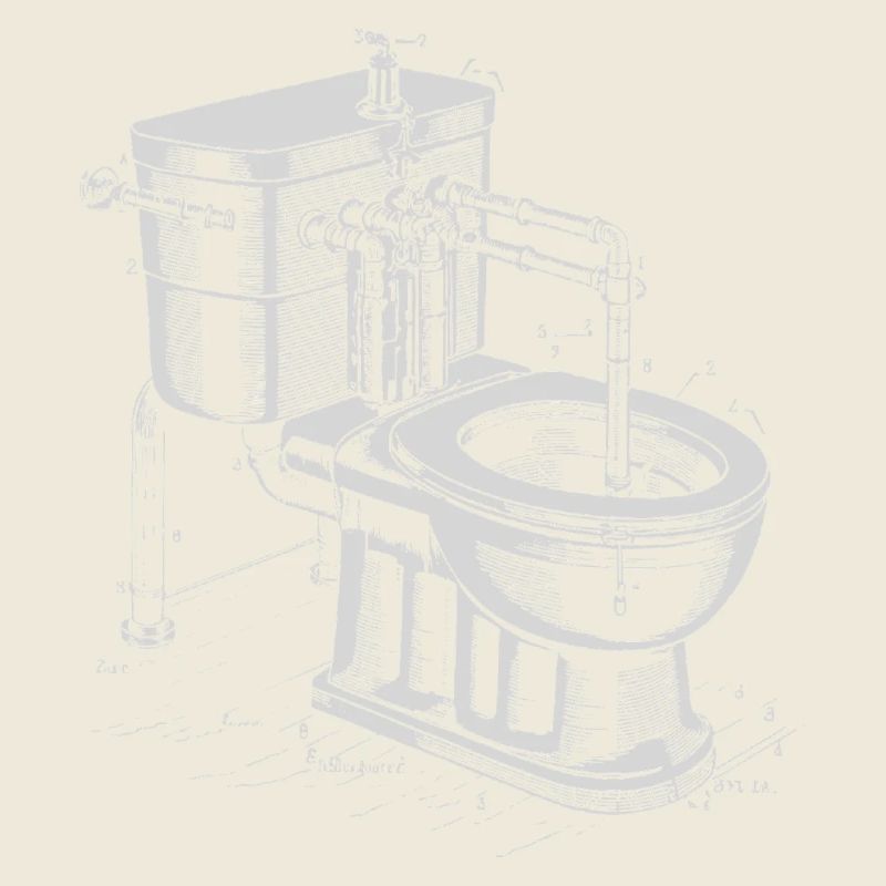 Steampunk Toilet Blueprint Art