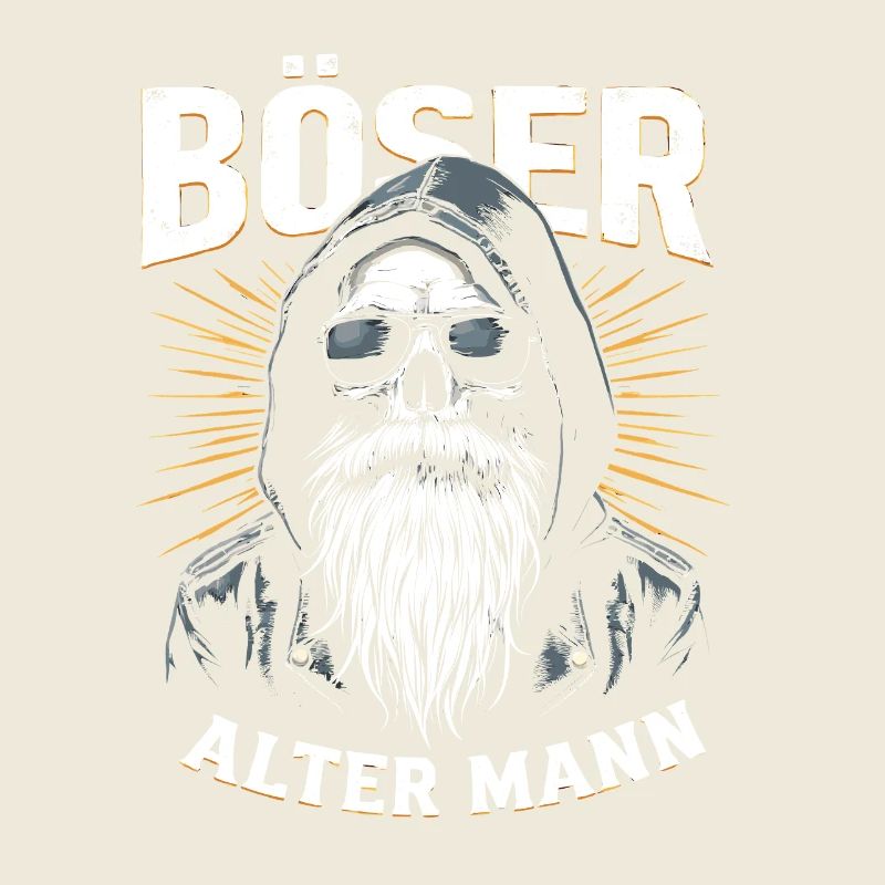 Nasty Old Man Skull Pullover Hoodie