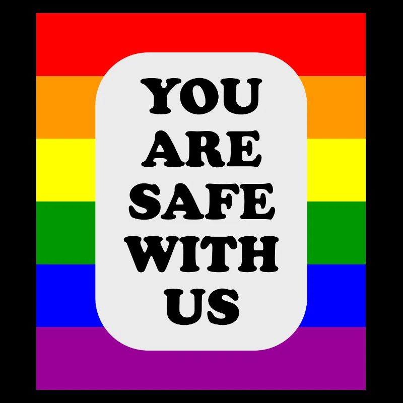 LGBT safe space rainbow flag