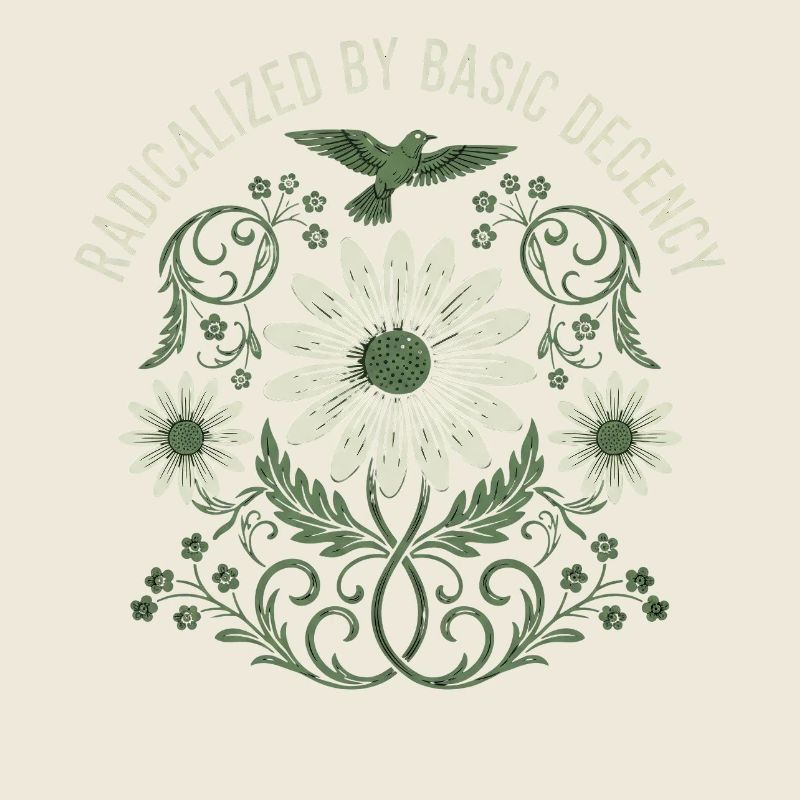 Radicalized by Basic Decency Vintage Flower Shirt
