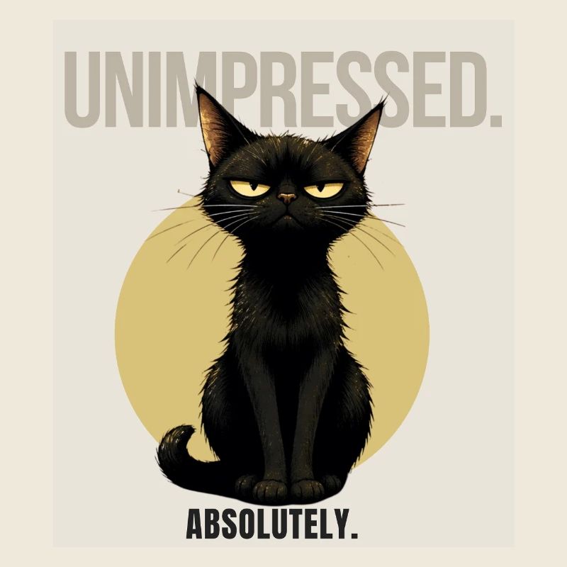 Unimpressed. – Sarcastic Black Cat Design