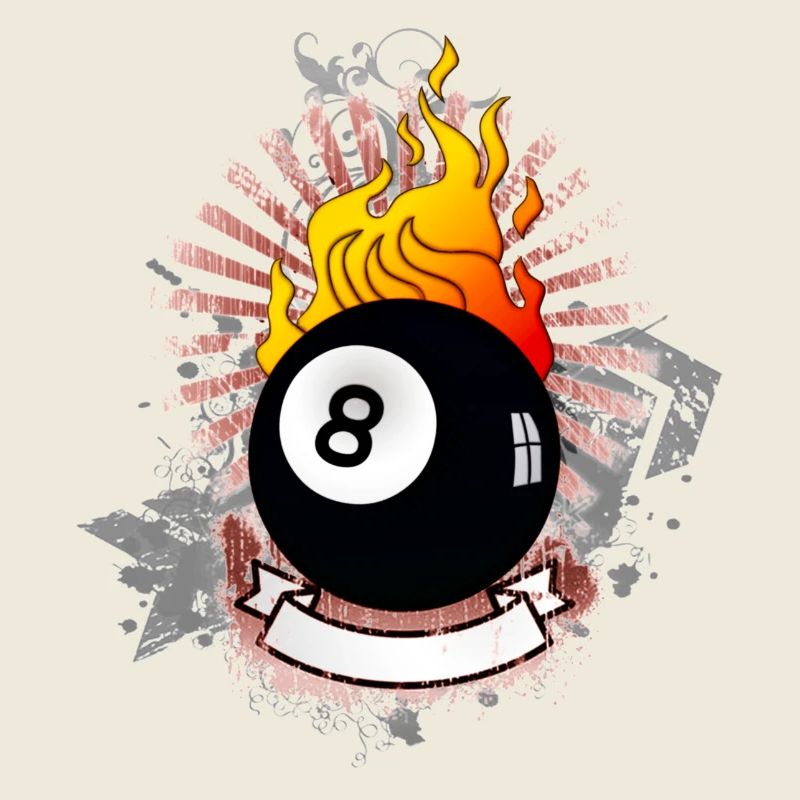 Burning 8-Ball (Billard-Design) 03