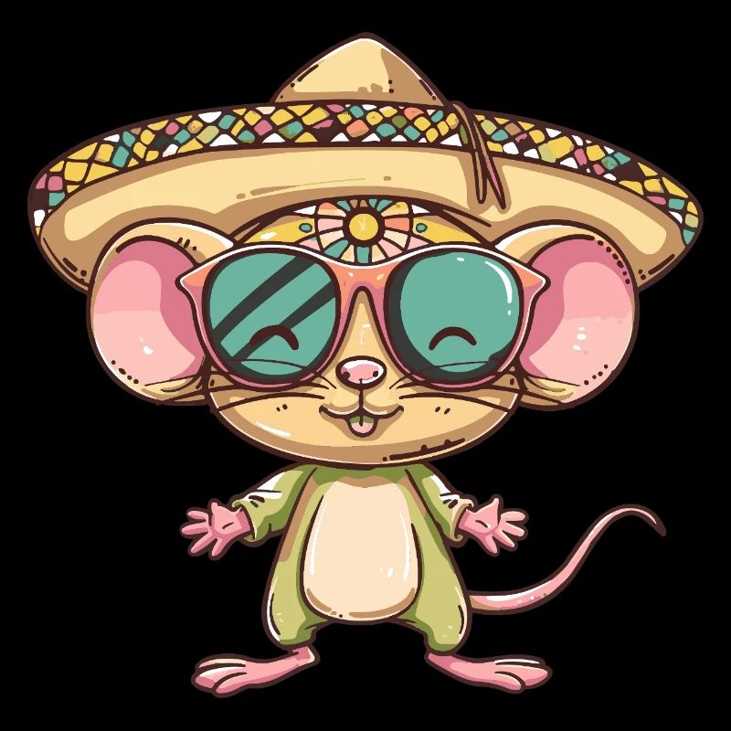 Maus Comic Lustig Sombrero