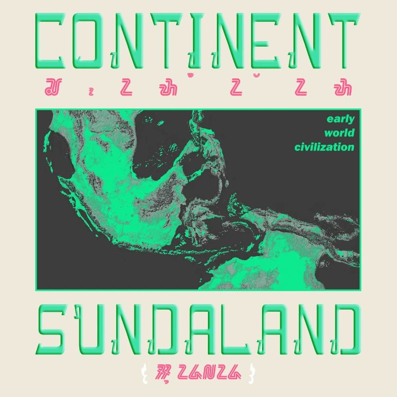 Old Map Continent Sundanese Graphic
