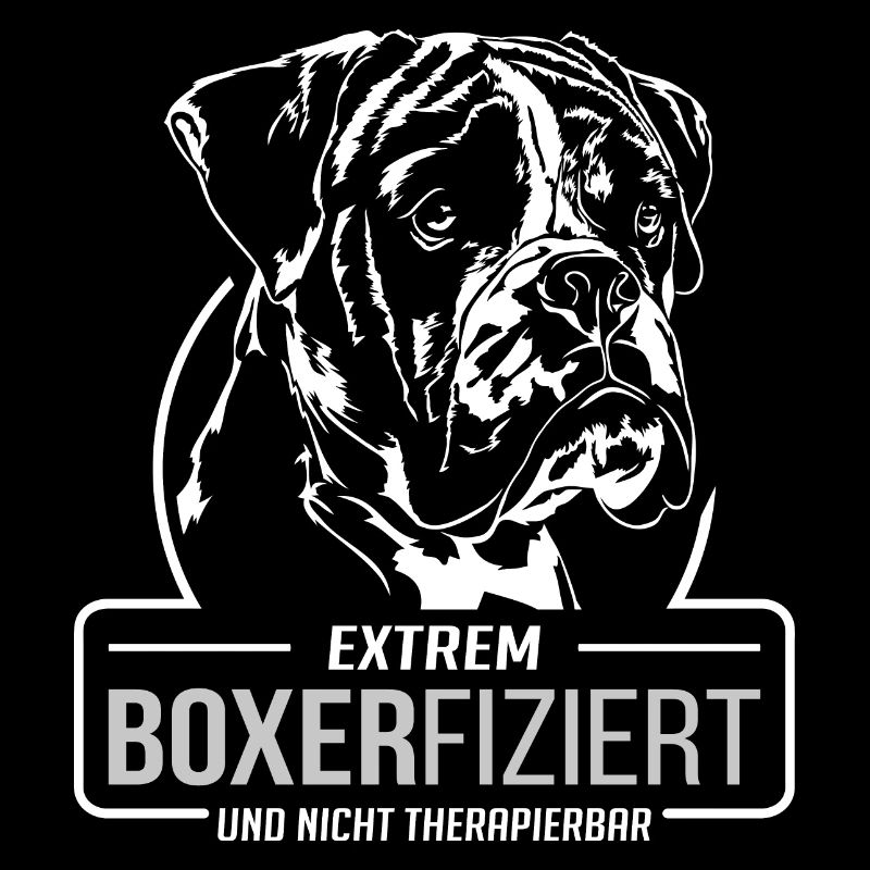 BOXERFIZIERT Boxer Hunde Spruch Hund Wilsigns