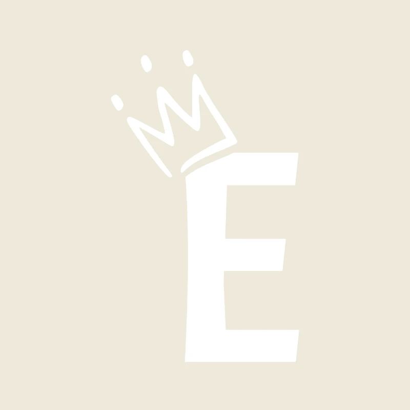 Buchstabe E mit Krone