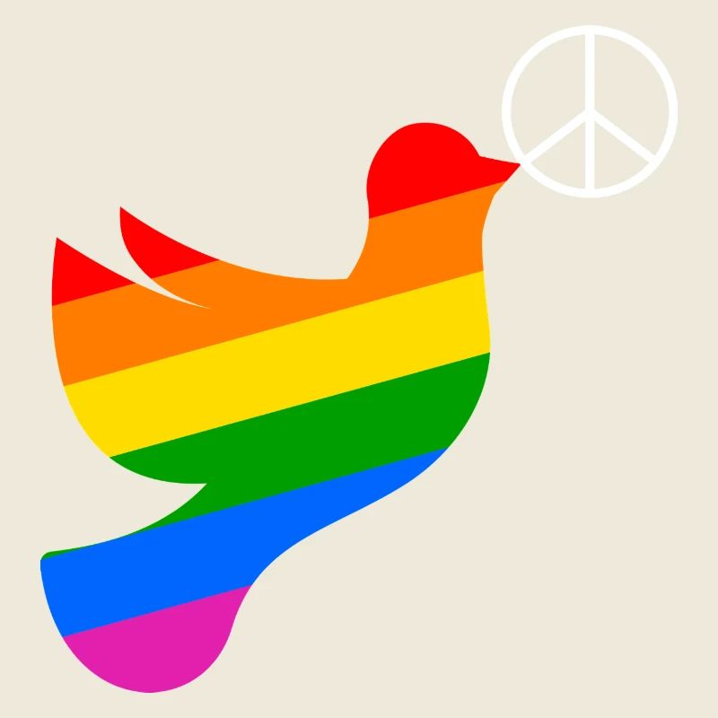 Friedenstaube Regenbogenfahne Peace
