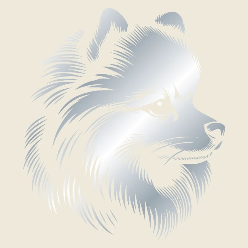 Pomeranian, Pomeranian, Dog's Head, Drawing Syllable