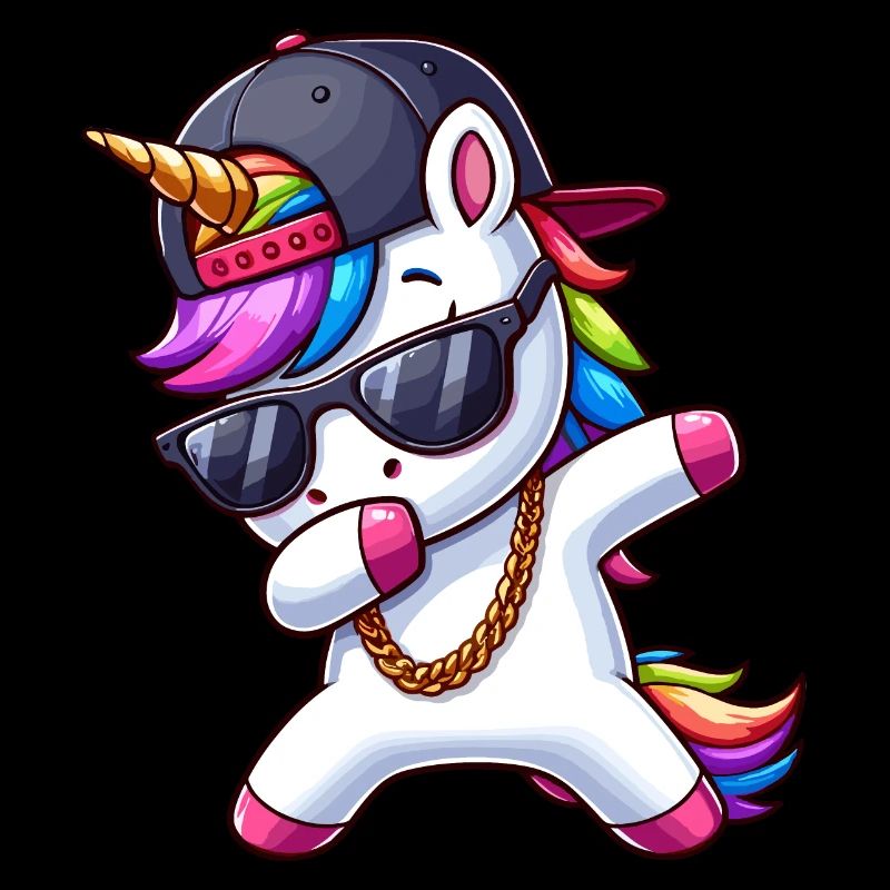 Dabbendes Einhorn Hip Hop