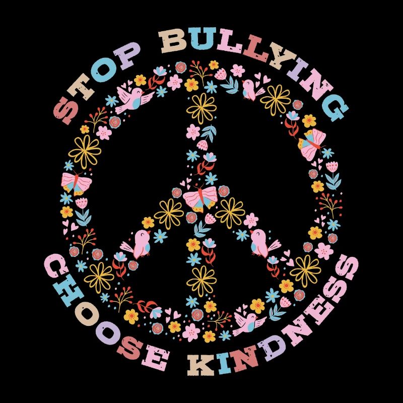 Stop Bullying, Choose Kindness, Peace Sign