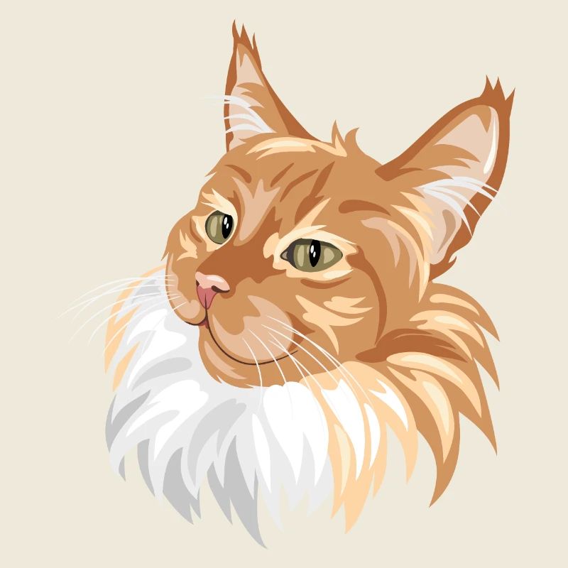 Portrait de chat roux