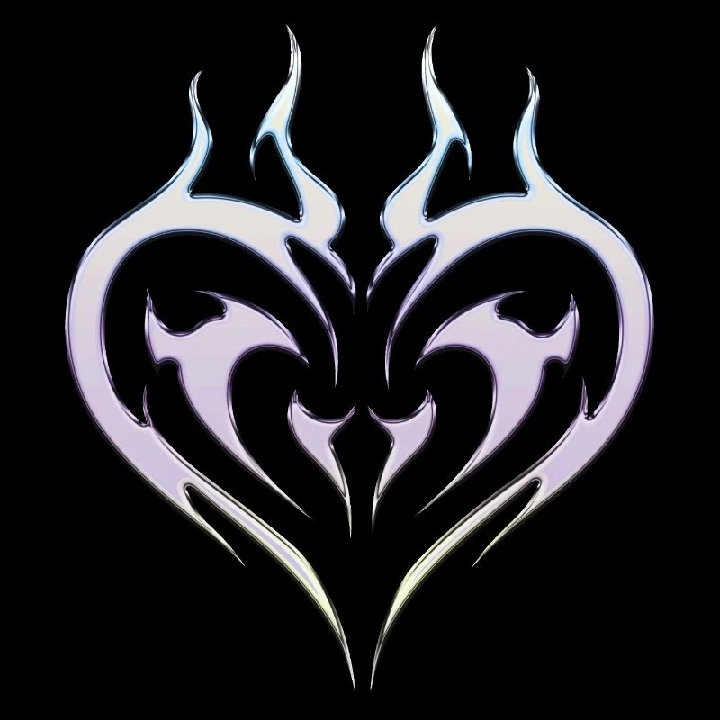 Tatouage de cœur tribal pour Emo et Goth
