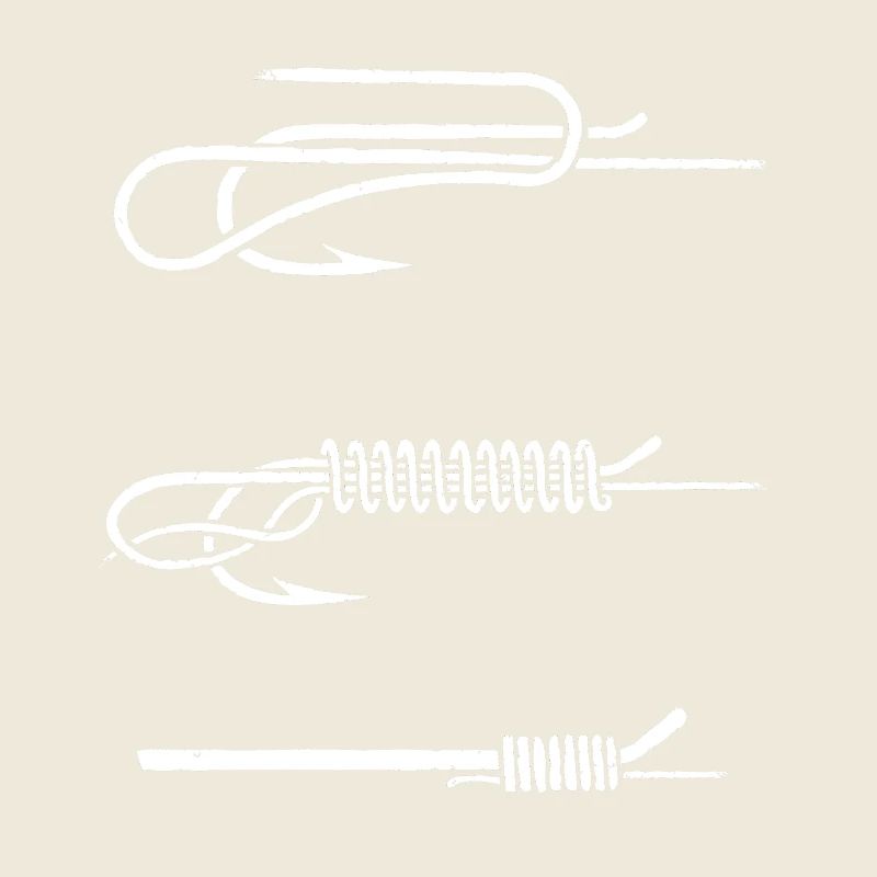 Fish Hook Knot Instruction WHITE
