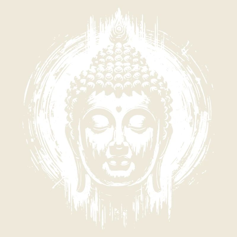 Serene Buddha Head Silhouette
