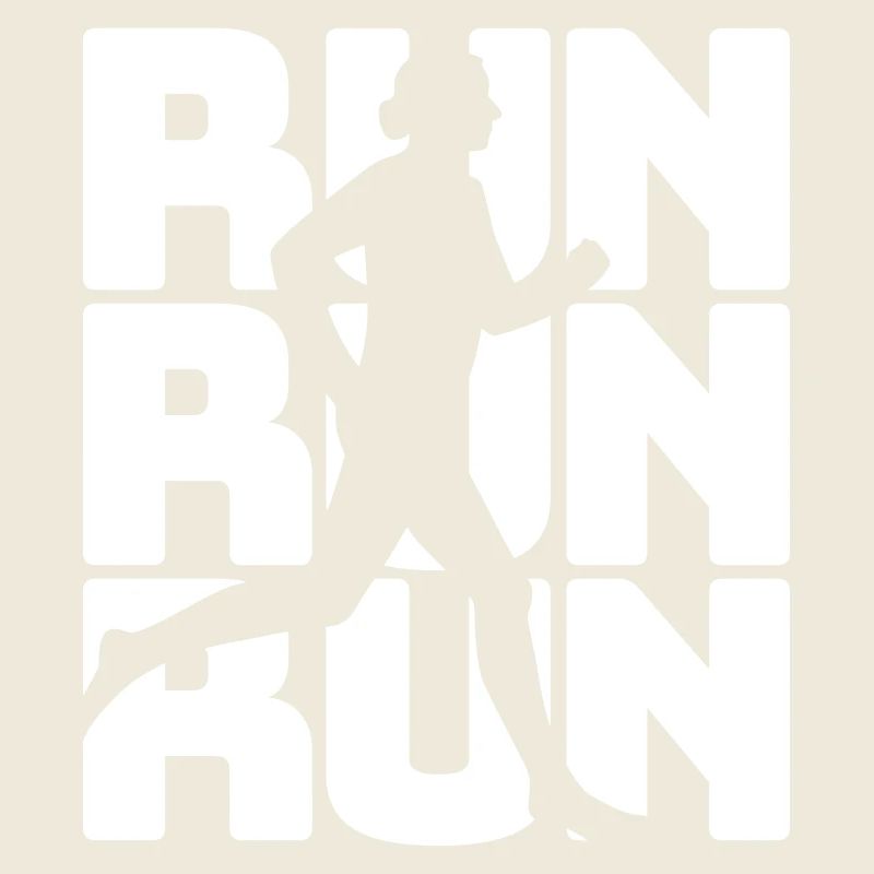 Läuferin Silhouette mit Sprint-Motiv