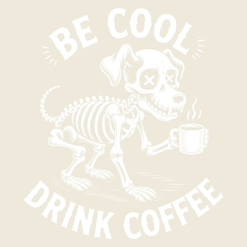 Sei cool, Kaffeeskelett-Welpe