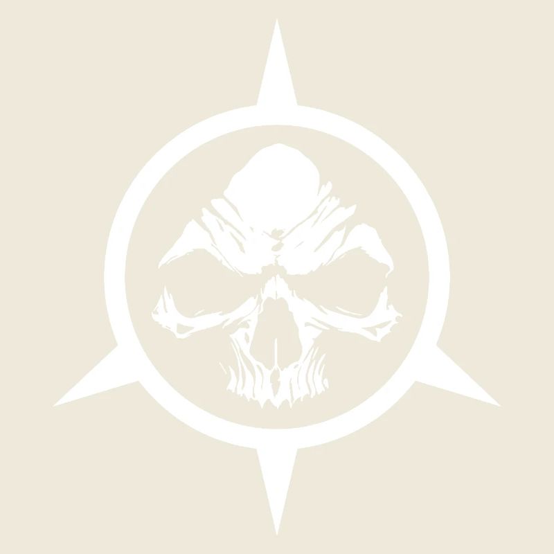 Skull Logo in Stinger - Circle Black & White